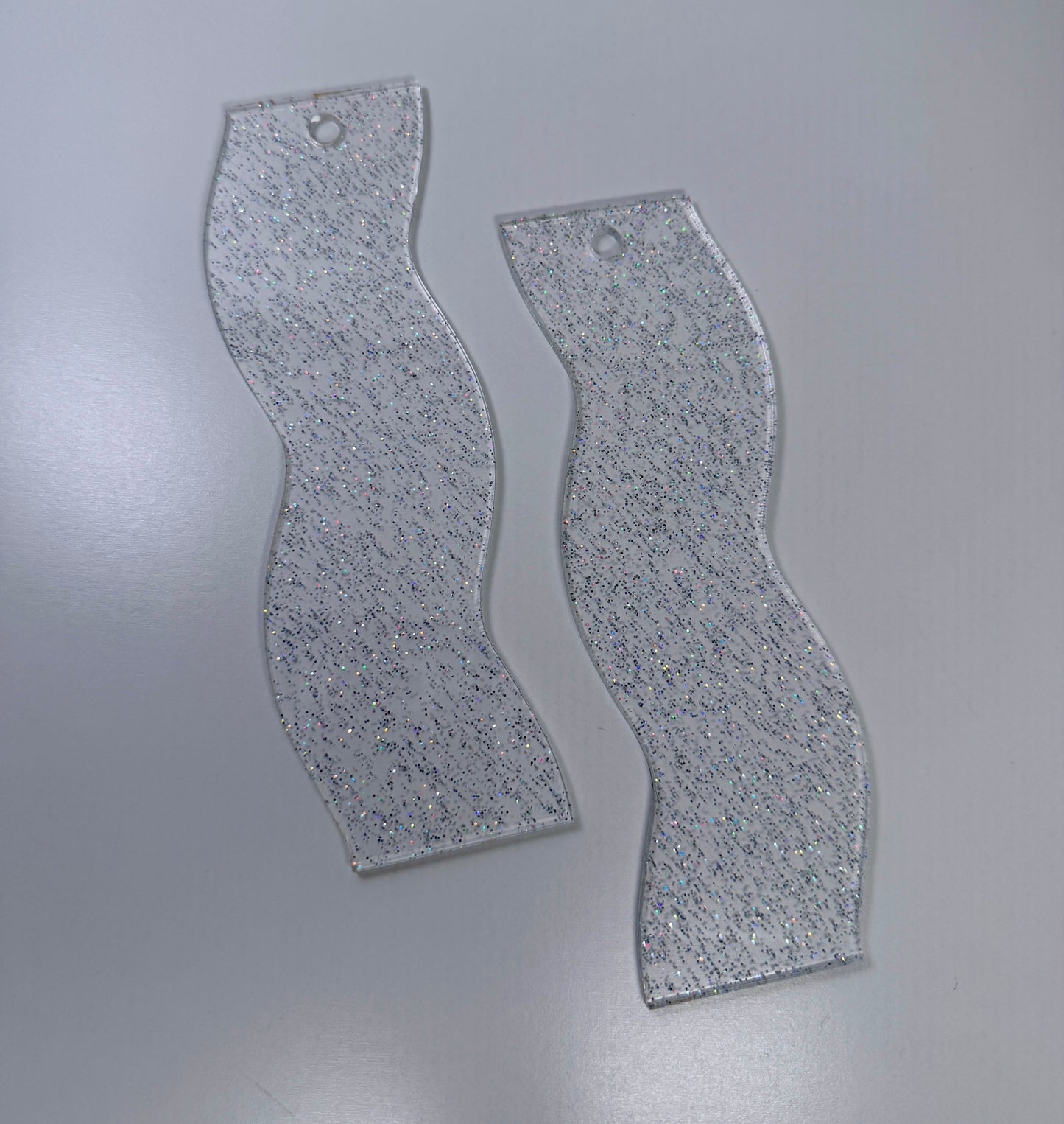 Glitter Wave Acrylic Bookmark